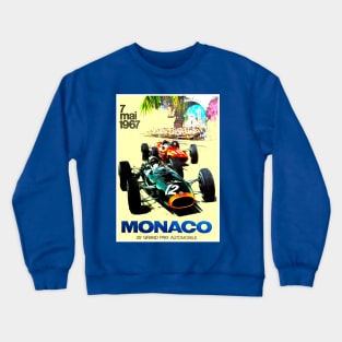 Monaco Vintage 1967 Grand Prix Auto Road Racing Advertising Print Crewneck Sweatshirt